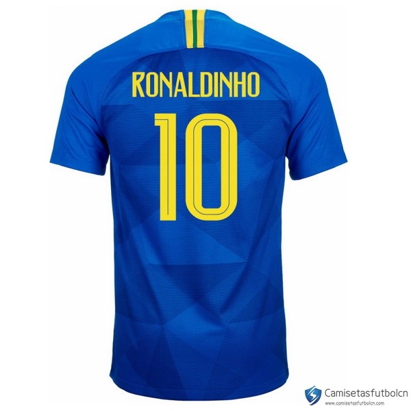 Camiseta Seleccion Brasil Segunda equipo Ronaldinho 2018 Azul